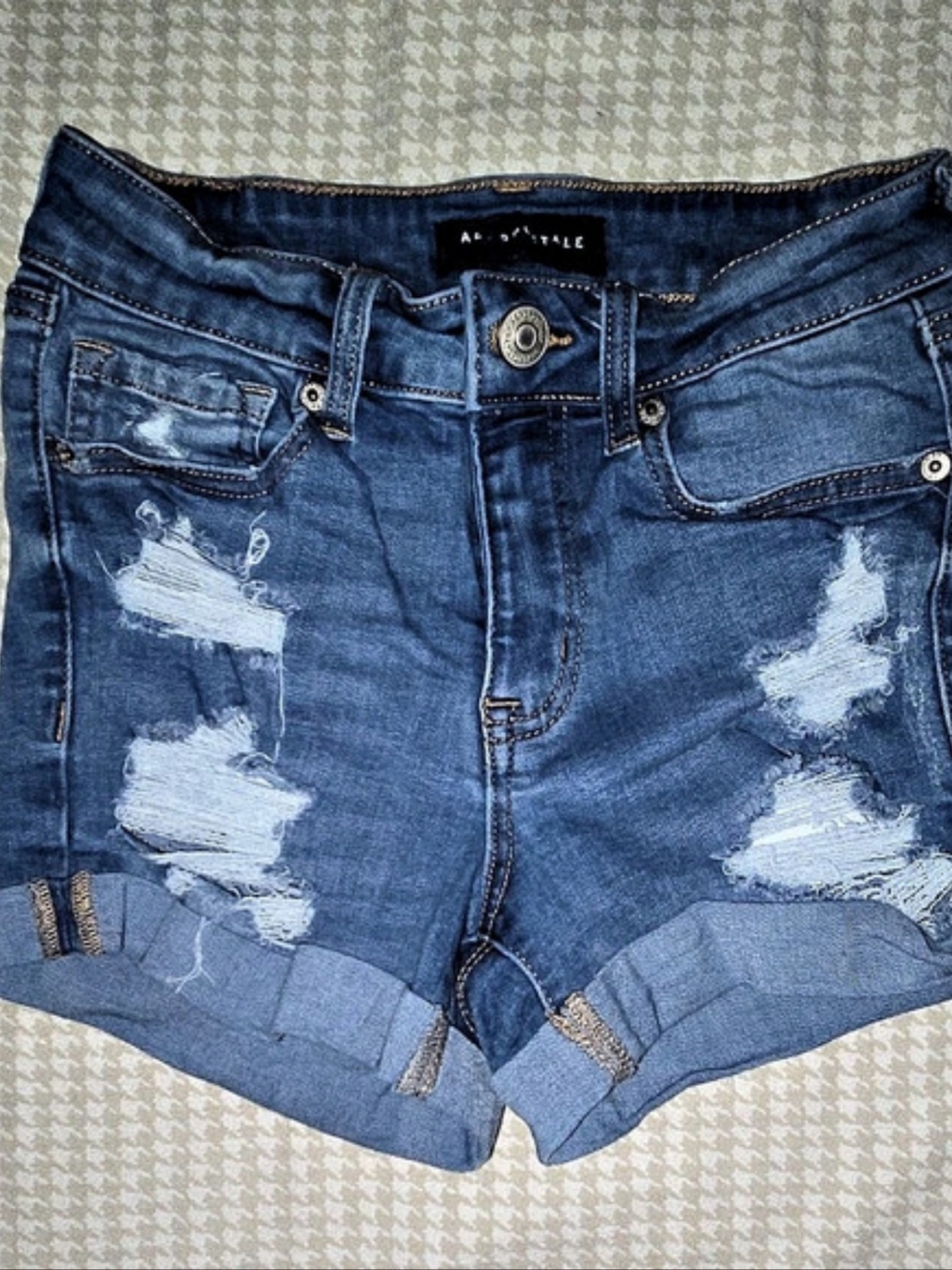 Aeropostale High Rise Mini Distressed High Rise Denim Shorts Size 00